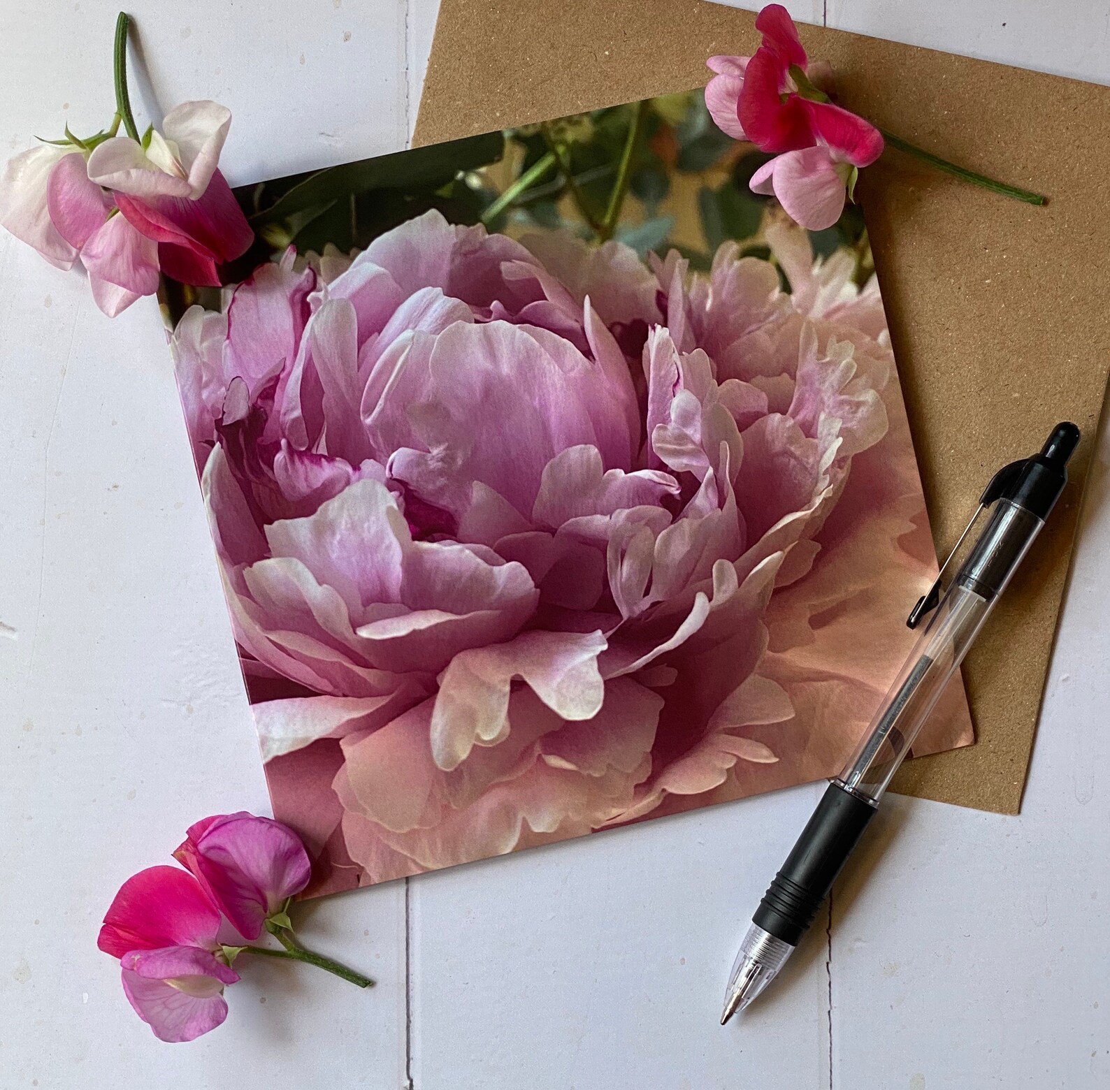 Peony greeting card peony birthday card card for mom - Etsy.de