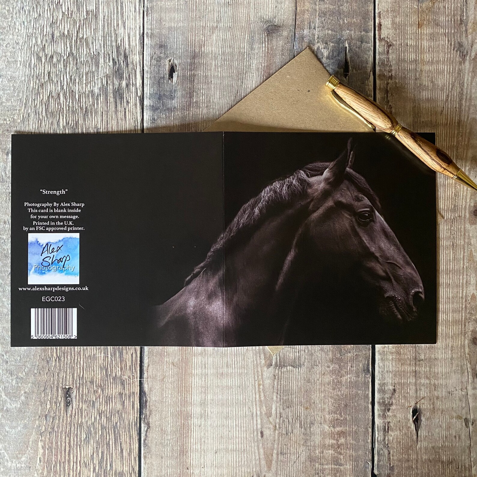 Horse Greeting Card Beautiful Brown Horse Portrait on a Etsy