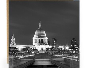 St. Paul's Cathedral Greeting Card: London Souvenir, Blank Inside