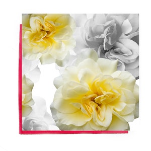 Carte de voeux rose jaune - carte rose - carte de voeux florale jaune - carte de fleur pour ami - jolie carte d'anniversaire pour parent ou ami