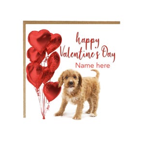 Carte Cockapoo personnalisée pour la Saint-Valentin : Puppy Love