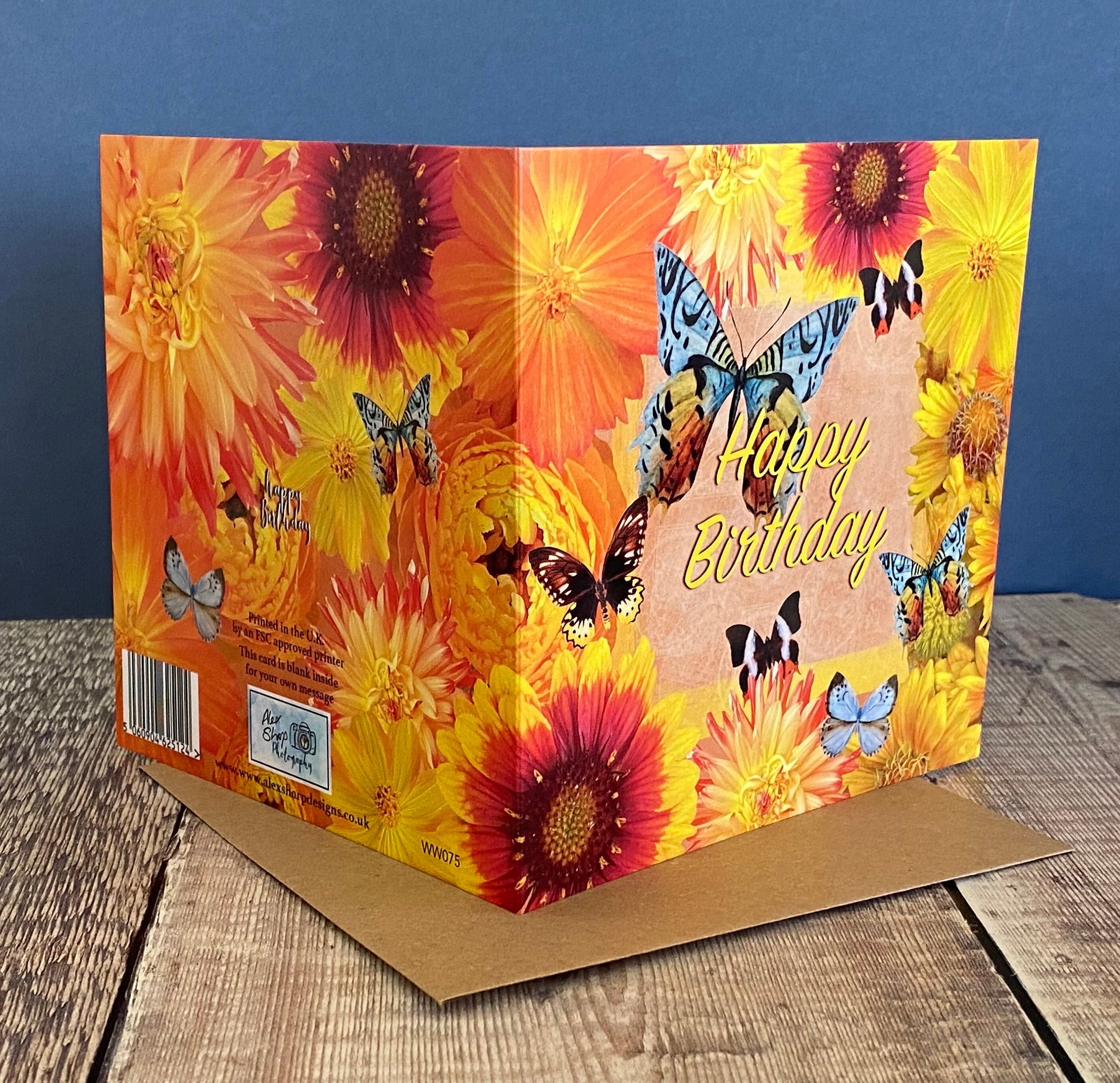 Floral Butterfly Happy Birthday Card for Her - Etsy