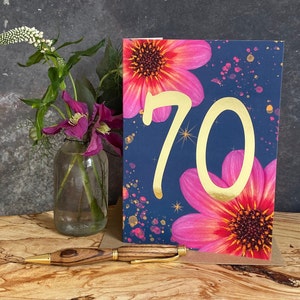 70th Birthday card - 70th - 70 floral birthday card for nan - 70th card for friend - 70th birthday - 70th birthday card for her - birthday