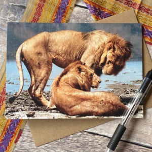 Leeuwenwenskaart - Afrikaanse leeuwenwenskaart - wildlifekaart - Afrikaanse wildlifekaart