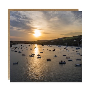 Carte de voeux Salcombe sunrise - carte d'anniversaire - carte de départ en retraite - carte de remerciement - carte d'anniversaire pour homme - salcombe sunrise
