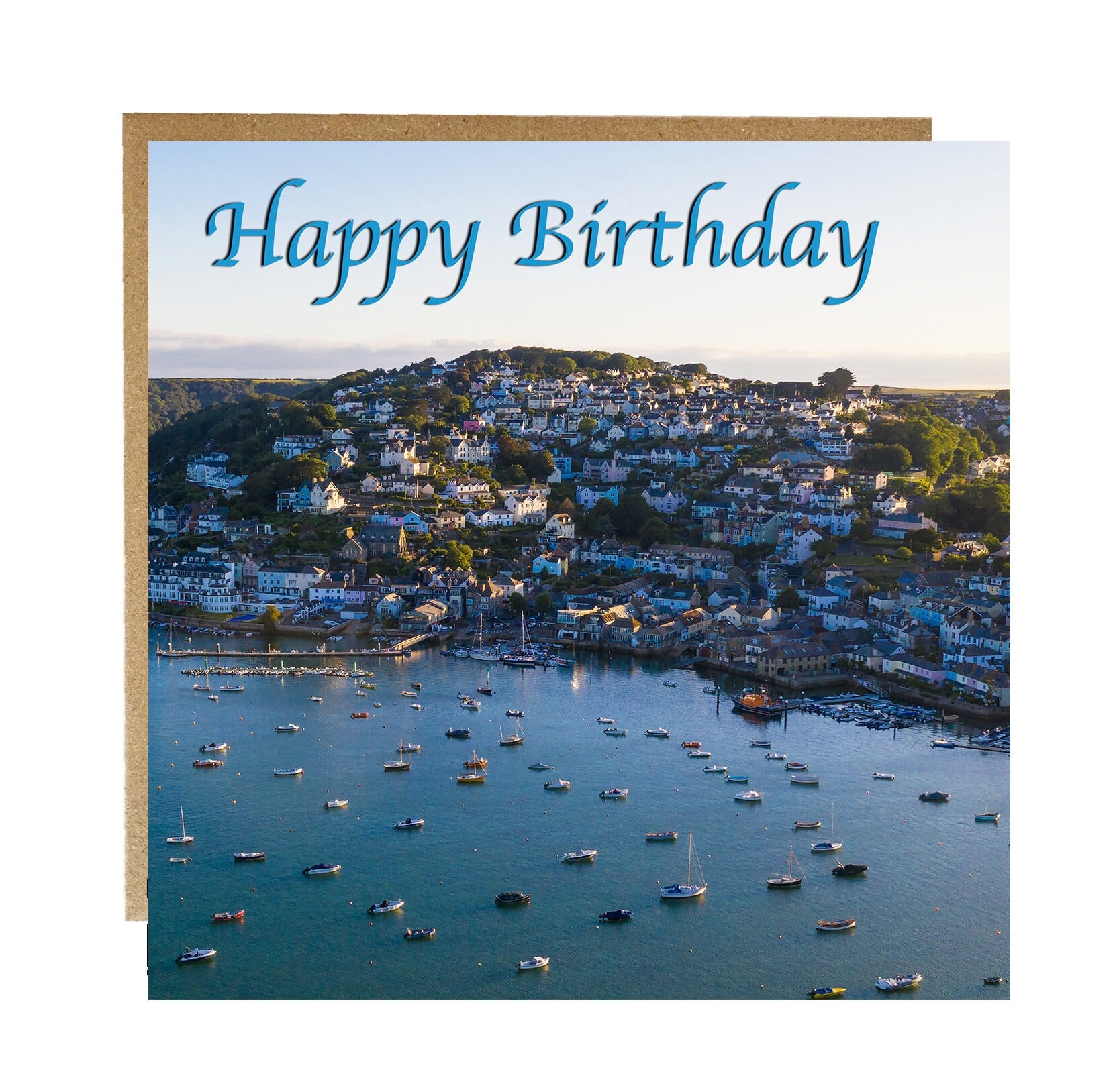 Happy Birthday greeting card with salcombe harbour photograph Salcombe card birthday card salcombe birthday card mens birthday card