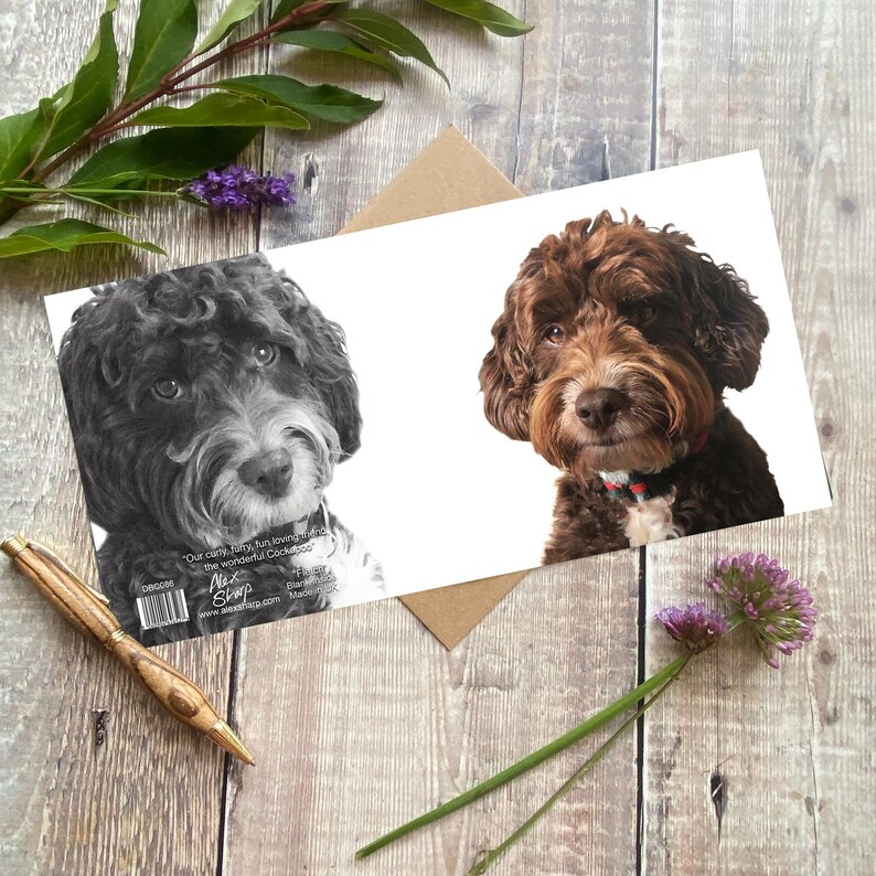 Cockapoo Greeting Card: Blank Inside, Dog Lover Card - Card for Dog ...