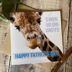 Carte fête des pères - fête des pères girafe carte fête des pères - carte fête des pères - carte bonne fête des pères - carte pour papa