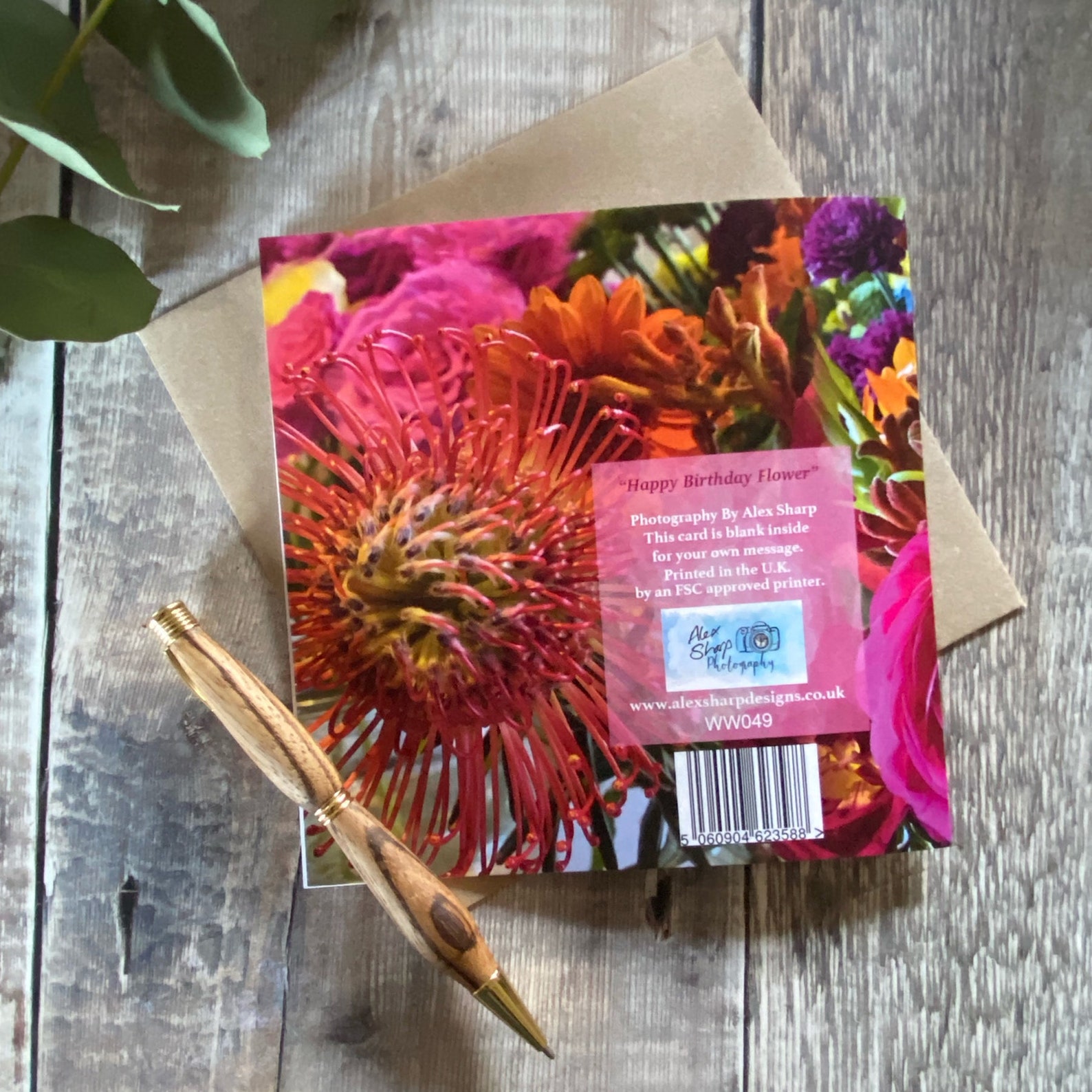 Happy Birthday Card Flower Card Pretty Happy Birthday Card Etsy