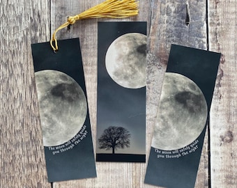 Moon bookmark - supermoon bookmark - gift for book lover - supermoon gift