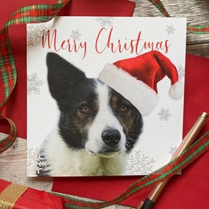 Bordercollie-kerstkaart - heb een geweldige kerst- kerstkaart - hondenkerstkaart - collie-hond kerstkaart