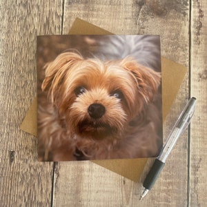 Carte de chien Yorkshire Terrier - carte de voeux de chiens - carte d'anniversaire de chien - de la carte de chien - chien Yorkie - carte de chien yorkie