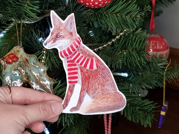 Large Fox Sticker - Animal Stickers - Wildlife Stickers - Vinyl Stickers - Christmas Stickers - Wildlife Gift - Waterproof
