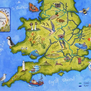 Mappa widebeam - mappa della barca - canali e fiumi - mappa di navigazione - fauna selvatica - arte delle pareti - barca del canale - barca - diga in movimento