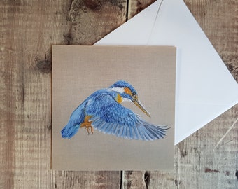 Kingfisher card - blank card - greetings card - Wildlife - Kingfisher - birthday Card - wildlife gift