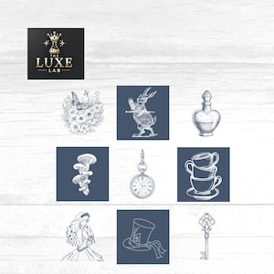 Alice nel Paese delle Meraviglie Whimsical Cottagecore PNG: file digitale trasparente con design di maglietta vintage