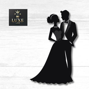 Elegante design di sposi SVG per progetti fai da te di nozze