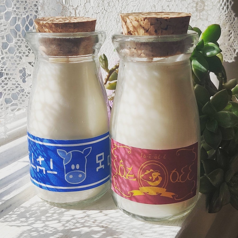 Legend of Zelda Lon Lon Mjölk och Chateau Romani Paket med 2 Ljus | 100 % Sojavax | Sojaljus | Ofärgat Sojavax | Naturligt Vax | Nördiga Gåvor bild 3
