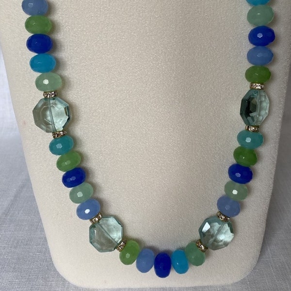 Blue green necklace