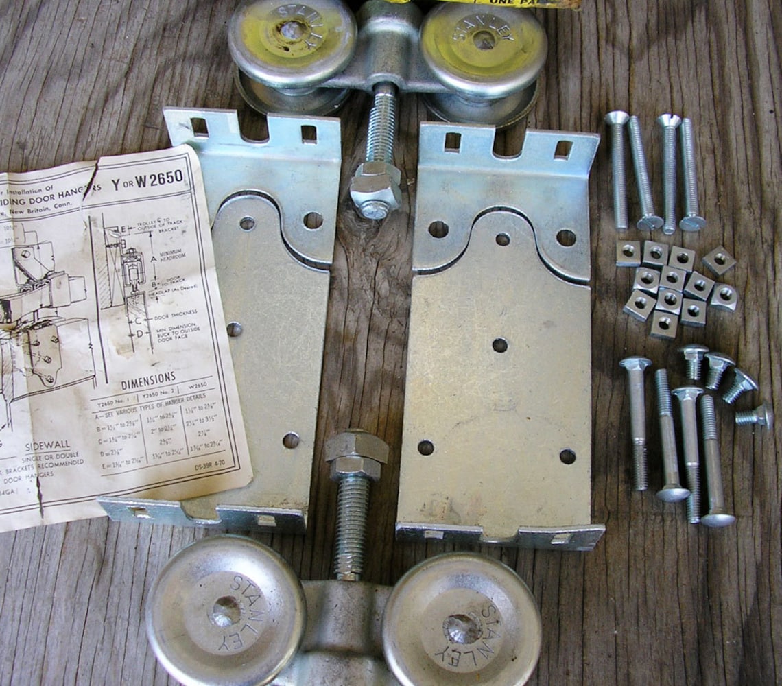 PAIR of Stanley Sliding Door Trolley Y2650 Hanger Doorm Roller Etsy
