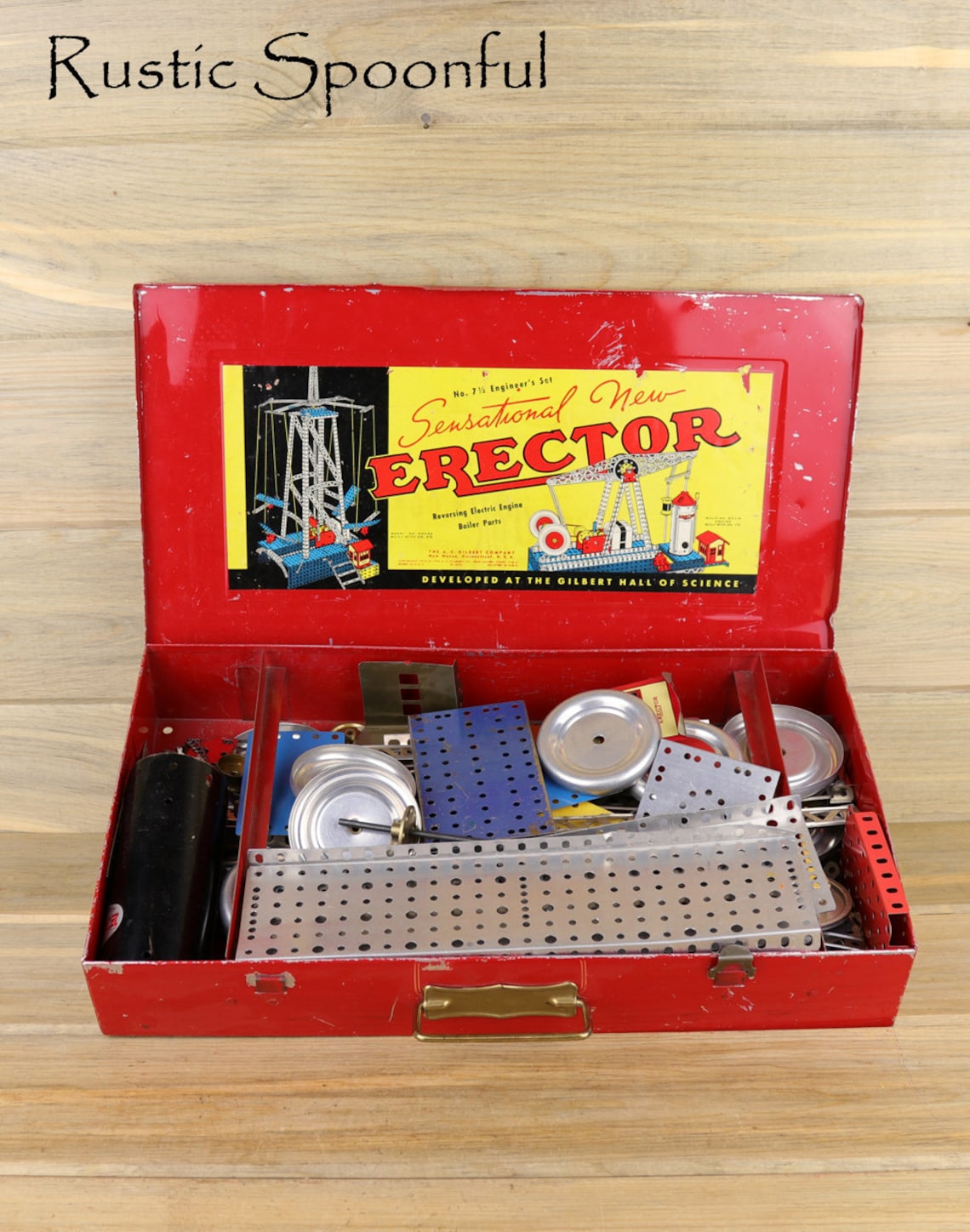 Erector Set Engineer's Erector Set No. 7 1/2 Vintage Etsy