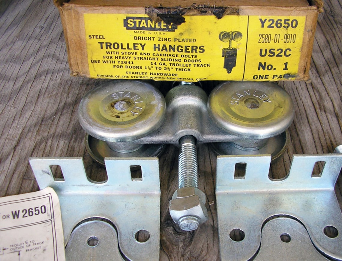 PAIR of Stanley Sliding Door Trolley Y2650 Hanger Doorm Roller Etsy