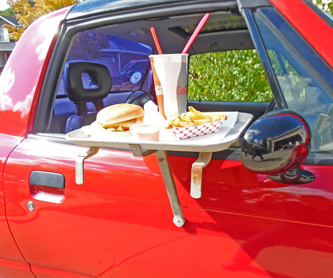 Vintage 1950s 2 Car Hop Trays Drive In Window Tray Prop Etsy