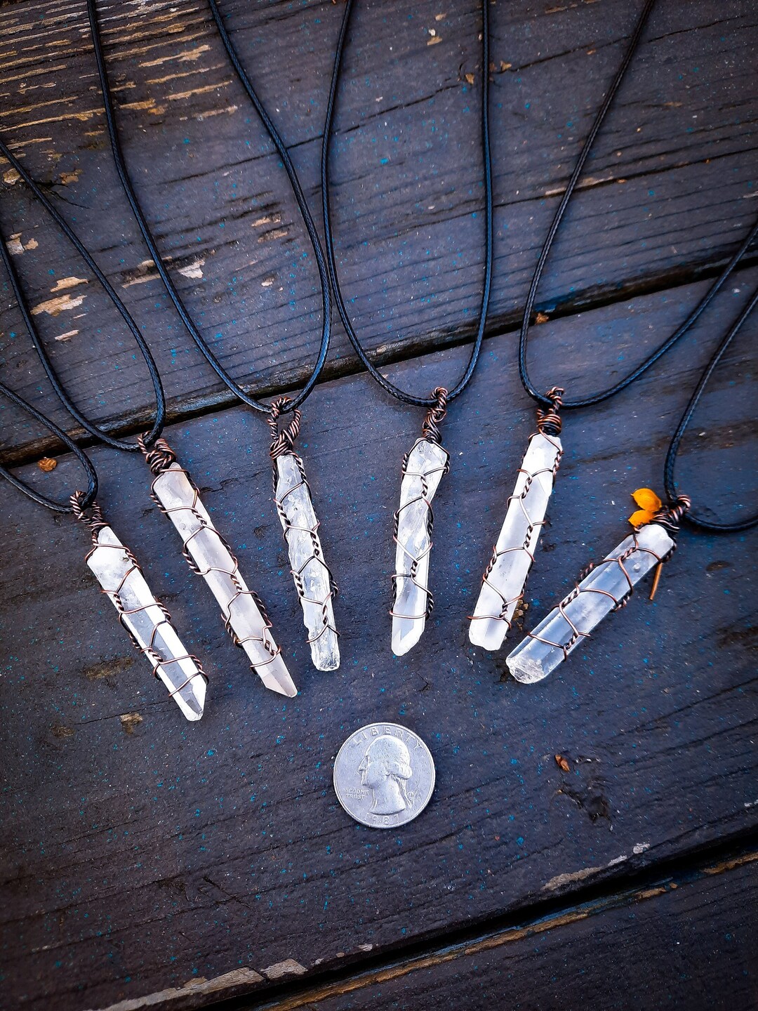 Simple Lumerian Quartz // Wire Wrap Copper Jewelry Nature - Etsy
