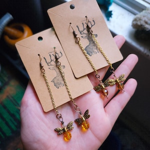 Firefly Earrings // Whimsical Fairy Earrings, Nature Inspired Jewelry