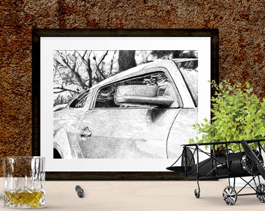 Ford Mustang Man Cave Decor Stippling Home Wall Decor Car | Etsy