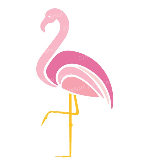 Bird clip art Summer clipart Flamingo digital download Clipart for commercial use Tropical clipart Printable flamingo Flamingo clipart