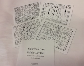 Color Your Own Holiday Cards