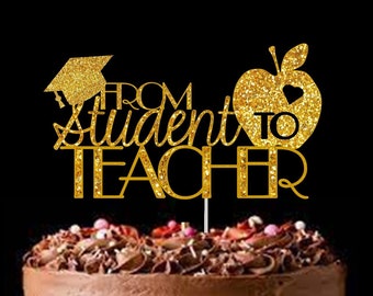 Teacher Graduation Cake Topper-Teacher Graduation Party-Graduation Party Decorations-Teacher Graduation Gifts-Graduation Decorations 2026