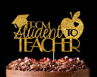 Teacher Graduation Cake Topper-Teacher Graduation Party-Graduation Party Decorations-Teacher Graduation Gifts-Graduation Decorations 2024