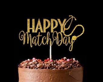 Match Day Cake Topper-Doctor Graduation Gift-Match Day Celebrations-Match Day Decorations-Match Day Sign-Residency Match-Glitter Cake Topper