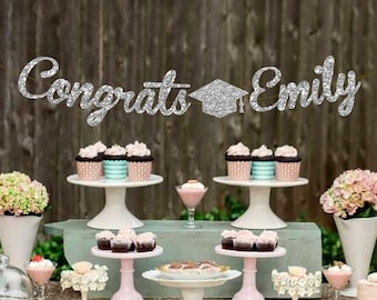 Custom Congrats Graduation Banner - Graduation Banner - Congratulations Grad Banner - Personalized Name Graduation Banner- Congrats Graduate