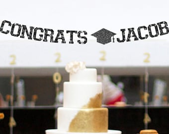 Custom Congrats Graduation Banner - Graduation Banner - Congratulations Grad Banner - Personalized Name Graduation Banner- Congrats Graduate
