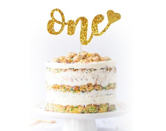 One Cake Topper,Valentine's First Birthday Cake Topper,Smash Cake Topper,Glitter One Cake Topper,Little Sweetheart 1st Birthday Party
