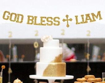 Custom Baptism Celebration Banner - Baptism Decorations - Baptism Banner - Baptismal Party - Baby Christening Banner - Baptism Ceremony