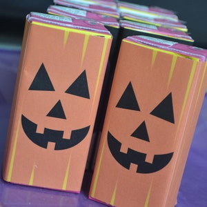INSTANT DOWNLOAD Halloween Party Juice Box Labels - Printable Jack-O-Lantern Juice Box Cover- School Classroom Treats- Halloween Party Ideas