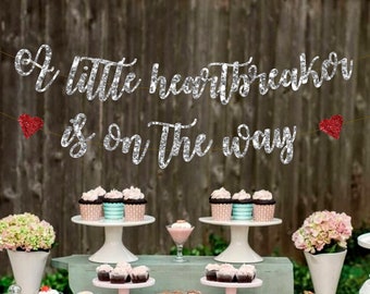 Little Heartbreaker Baby Shower, Little Heartbreaker Banner, Valentine's Day Baby Shower, Valentine Theme, Baby Shower Decor, Party Ideas