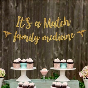 Match Day Party Decorations-Match Day 2026-Match Day Banner-Residency Match Day Gift-It's A Match Custom Doctor Banner-Resident Match Sign image 1