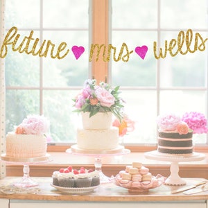 Custom Bridal Shower Banner, Bachelorette Party Banner, Bridal Shower Decorations, Bachelorette Party Decor, Bride-To-Be, Future Mrs.