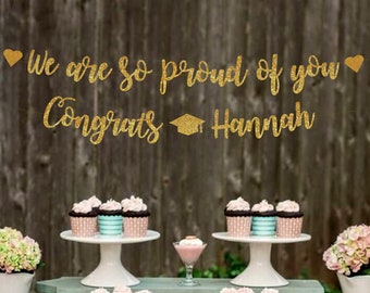 Graduation Decorations 2026-Graduation Party Decorations-We are So Proud of You Banner-Custom Graduation Sign-Grad Party Decor-Party Ideas