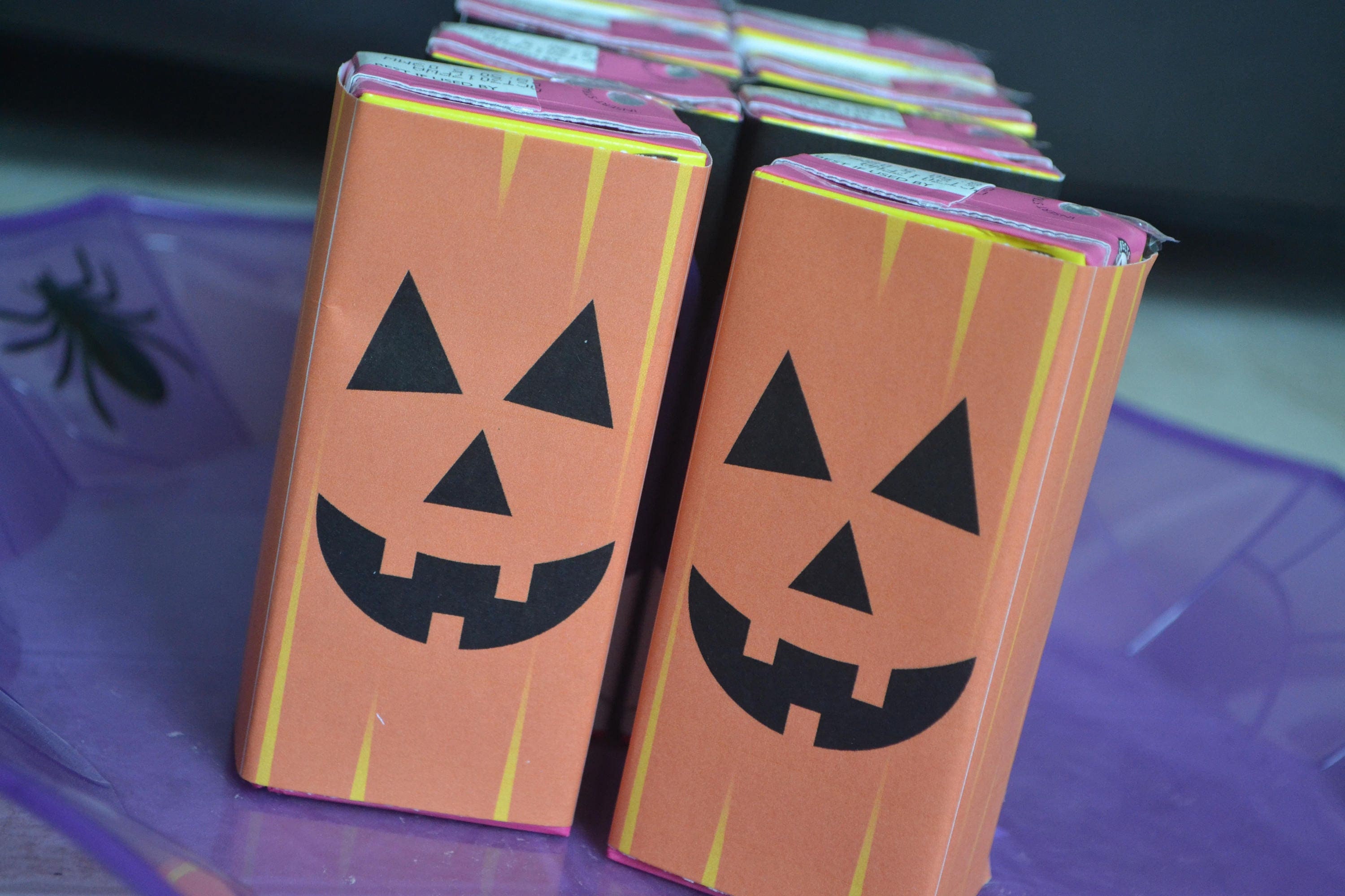 INSTANT DOWNLOAD Halloween Party Juice Box Labels - Printable Jack-O-Lantern Juice Box Cover- School Classroom Treats- Halloween Party Ideas
