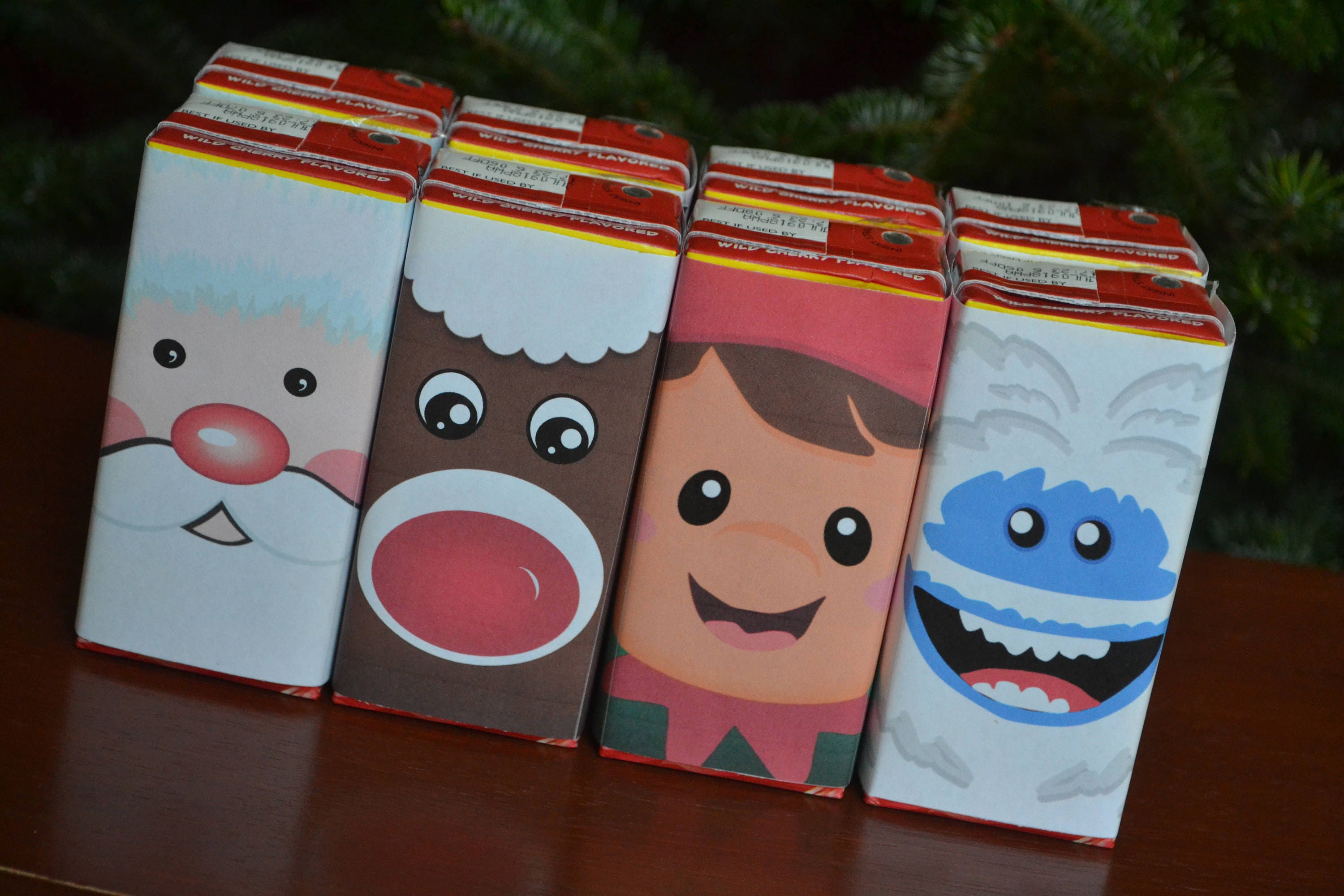 instant download christmas party juice box labels- printable