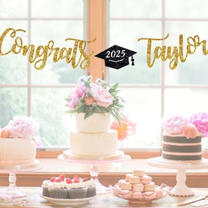 Graduation Decorations 2025-Graduation Party Decorations-Grad Party Sign-Graduate Decor-Custom Banner-Backdrop-Grad Party Planning Ideas