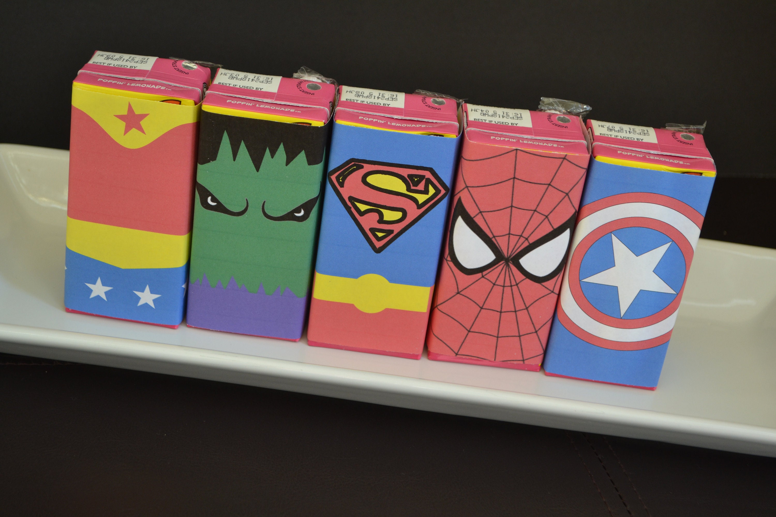 INSTANT DOWNLOAD Superhero Juice Box Labels Printable Super Etsy