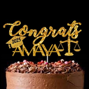 Lawyer Graduation Cake Topper-Law School Graduation Decorations-Attorney Grad Party Decor-Lawyer Graduation Gift-Law School Graduate 2025