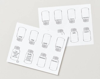 2026 Monthly Mini Vision Board Books, Two Pages Downloadable Printable Tiny Journals, New Year